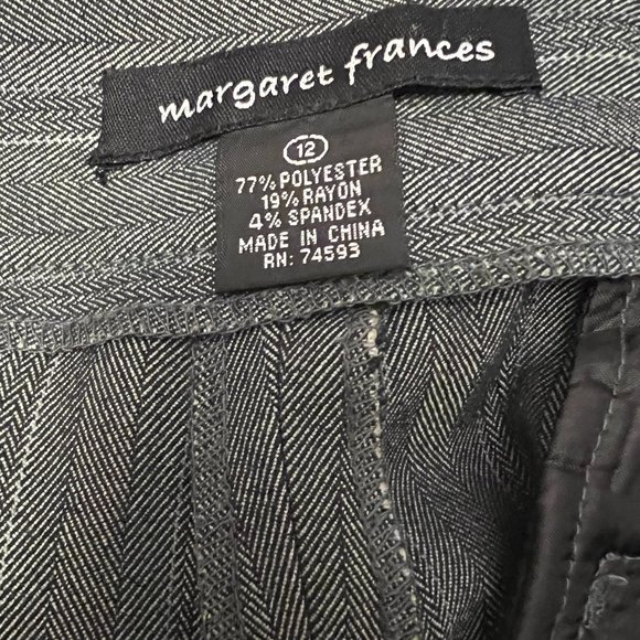 Margaret Frances Dress Pant Gray, Blue, Pin Stripe, Size 12 - Picture 5 of 5